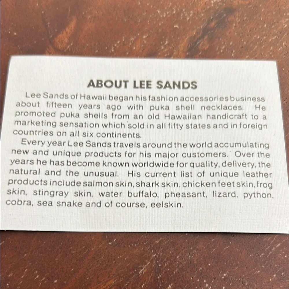 Lee Sands vintage 1989